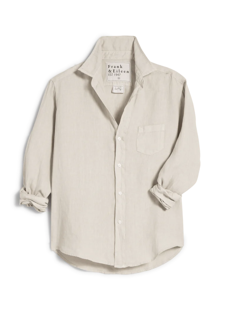 Eileen Relaxed Button- Up Shirt - Sand