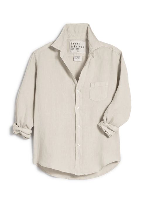 Eileen Relaxed Button- Up Shirt - Sand