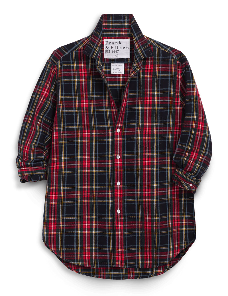Eileen Relaxed Button-Up Shirt Plaid Flannel
