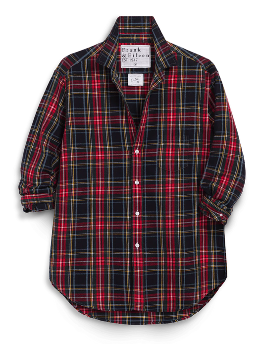 Eileen Relaxed Button-Up Shirt Plaid Flannel