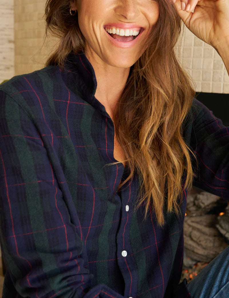 Eileen Relaxed Button-Up Shirt Plaid Flannel