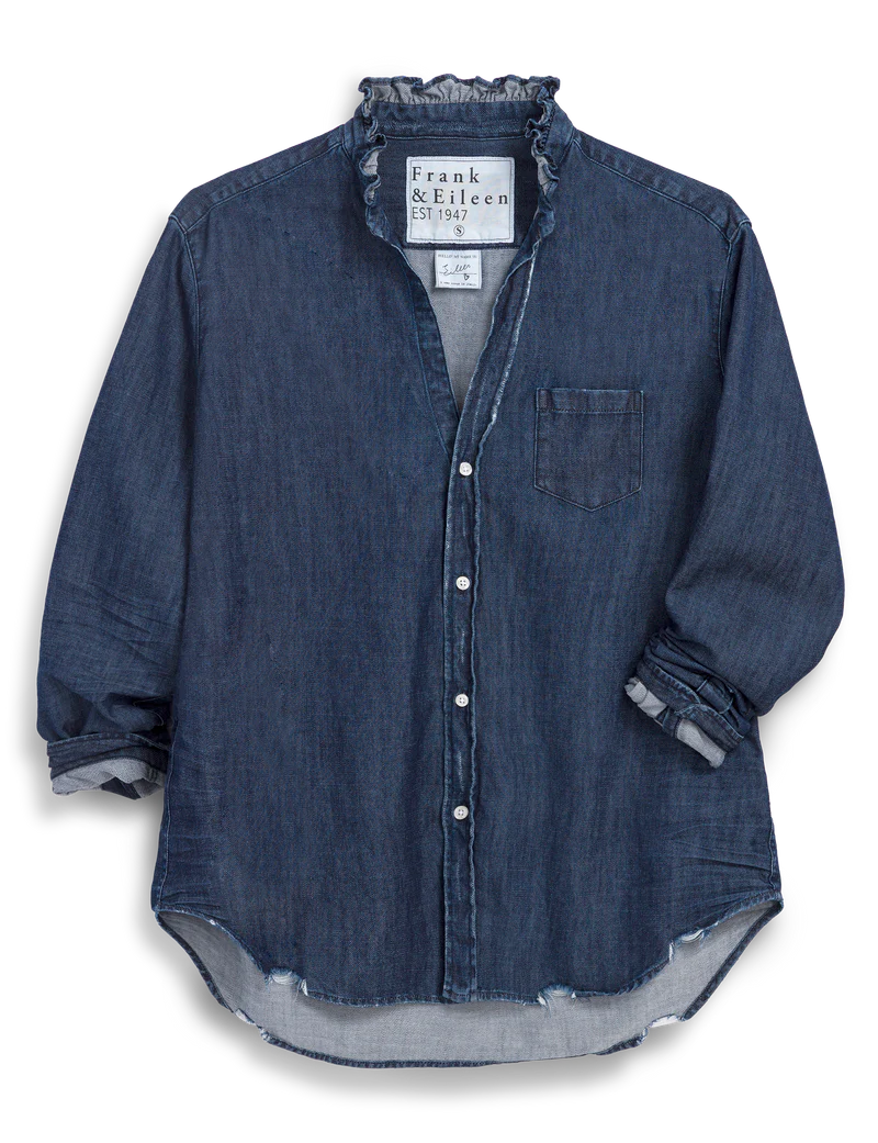 Eileen Ruffle Denim Shirt