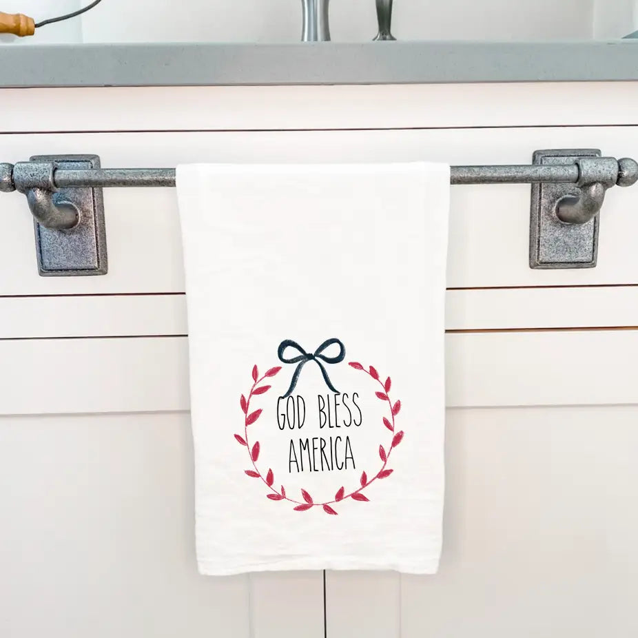 God Bless America Tea Towel