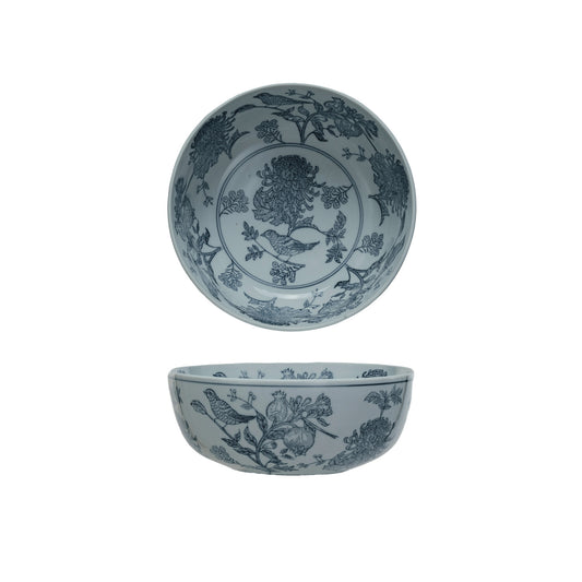 Blue Meadow Stoneware Bowl