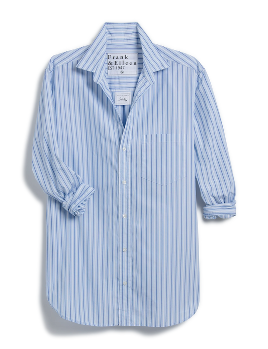 Joedy Blue Stripe Boyfriend Button - Up Shirt