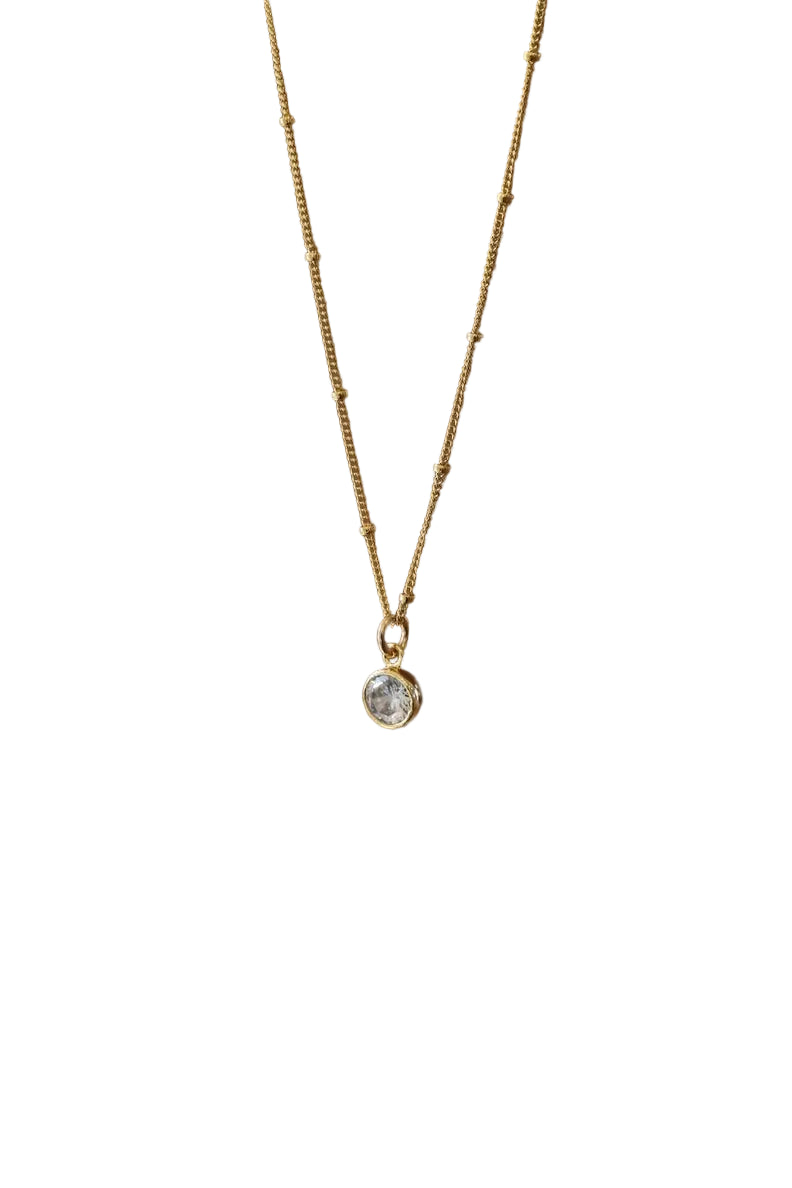 CZ Petite Bezel Necklace