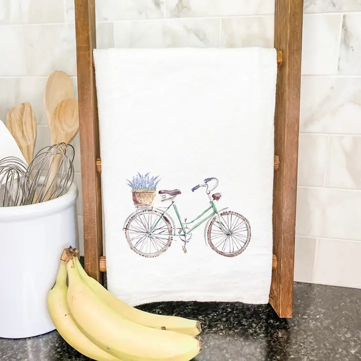 Lavender Bike Tea Towel