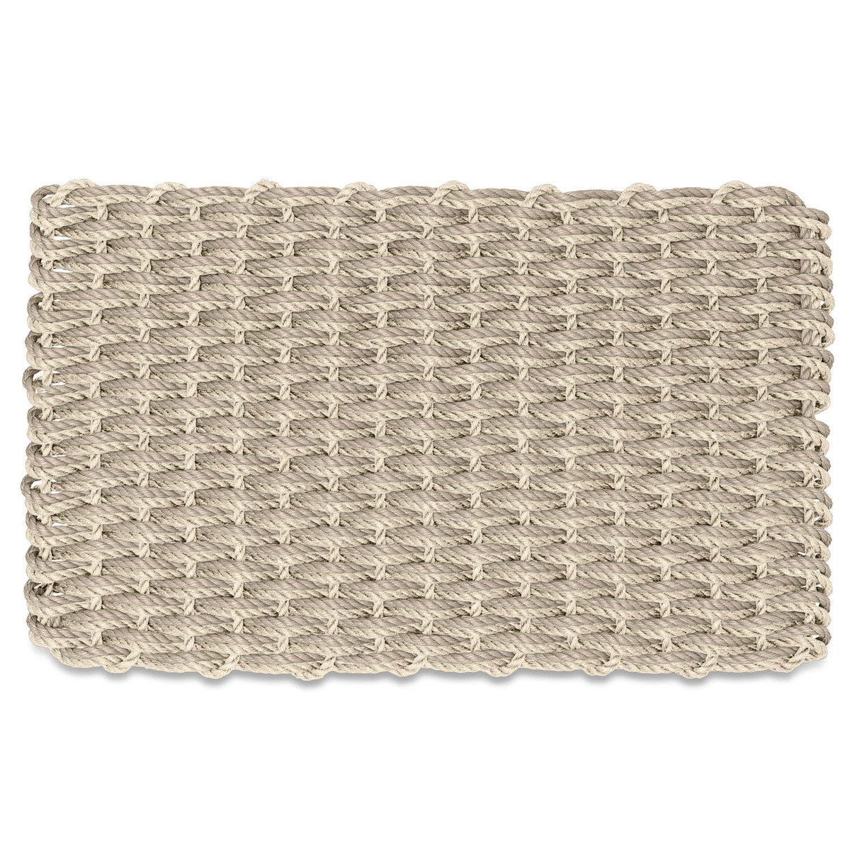 Lobster Rope Outdoor Doormat/Light Tan & Sand