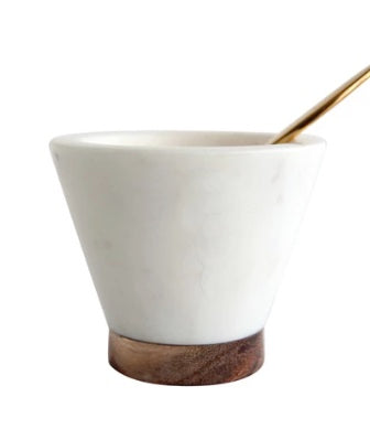 Marble & Mango Wood Pinch Pot