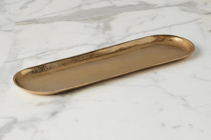 Gold Narrow Metal Tray