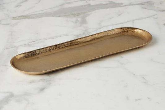 Gold Narrow Metal Tray