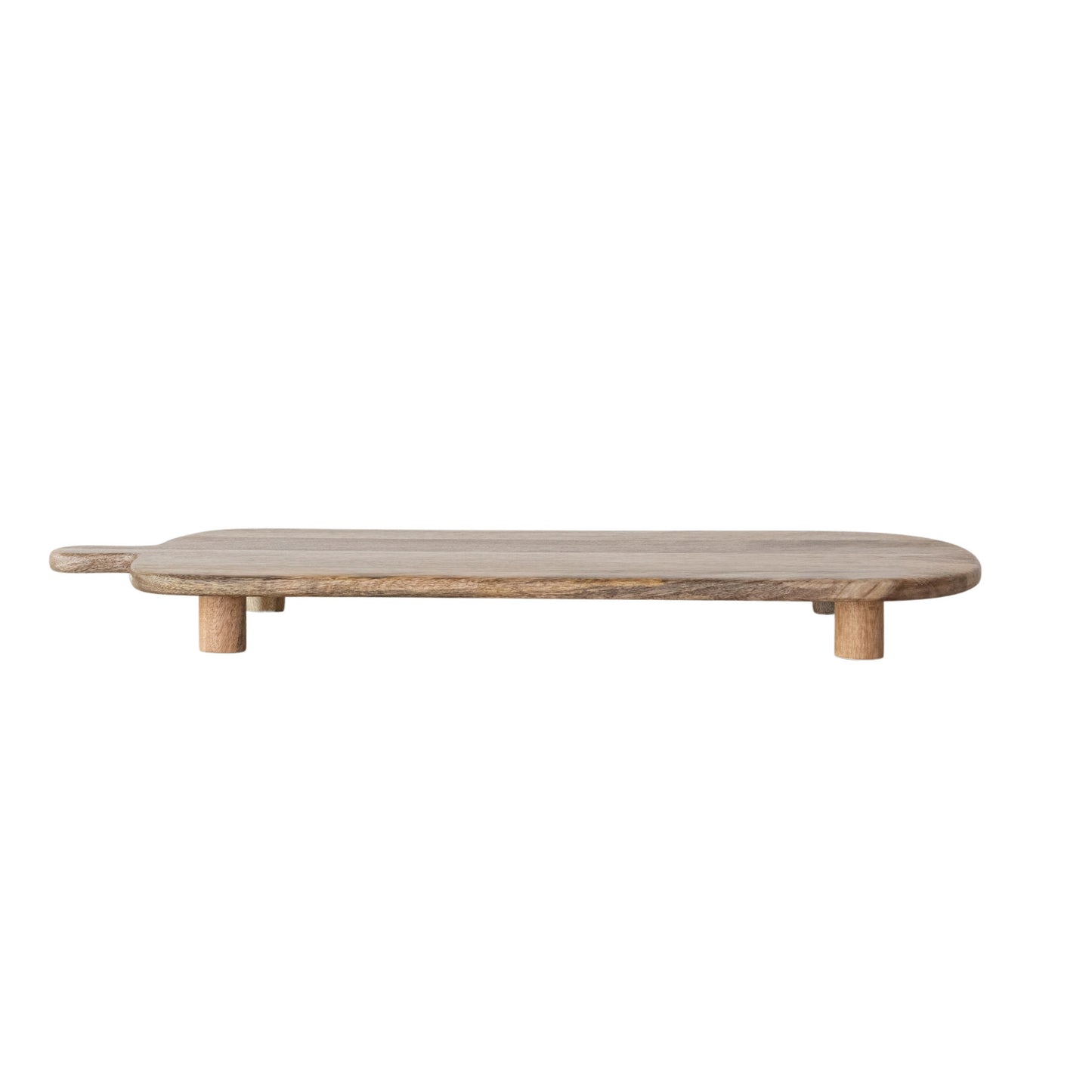 Mango Wood Footed Cheese Board with Handle