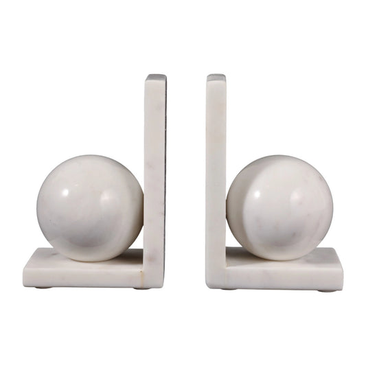 Marble Orb Bookends