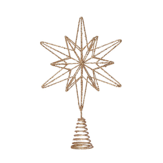 Champagne Mica Star Tree Topper