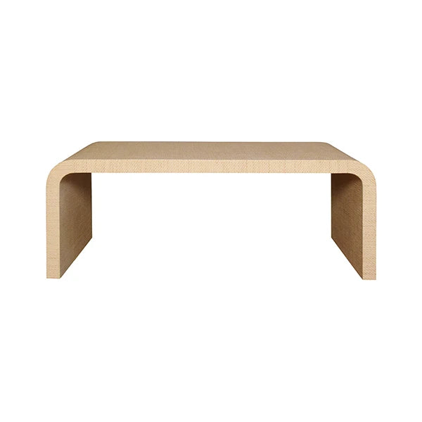 Nat Grasscloth Coffee Table
