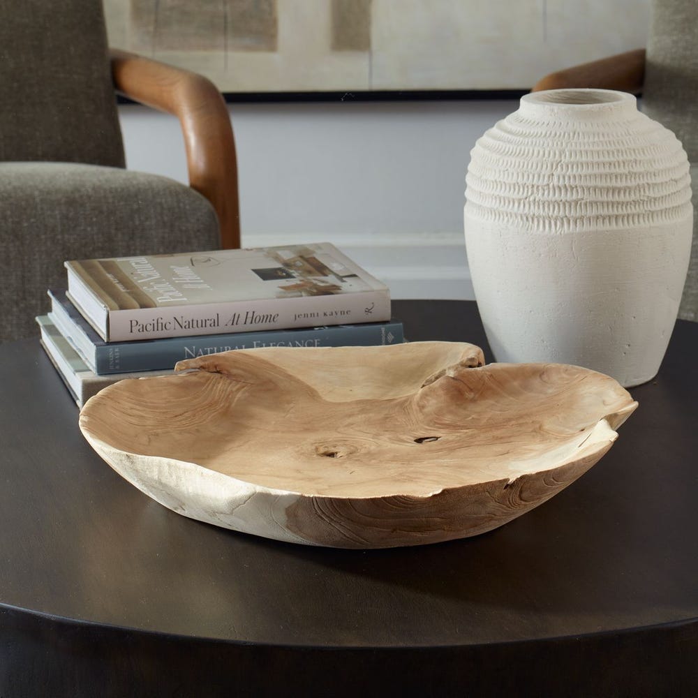 Organic Teak Wood Bowl