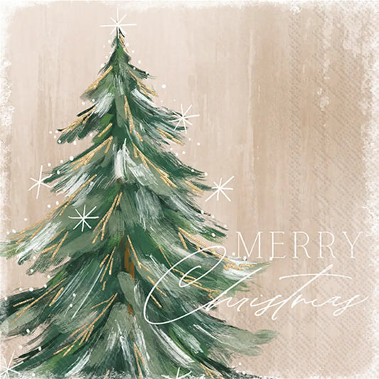 Merry Christmas Tree Cocktail Napkins