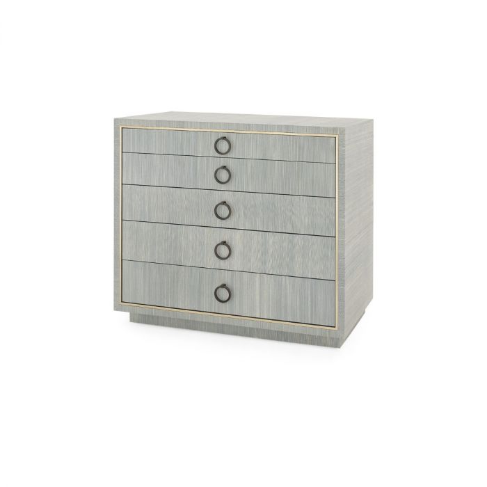 Slate Blue 5-Drawer Chest