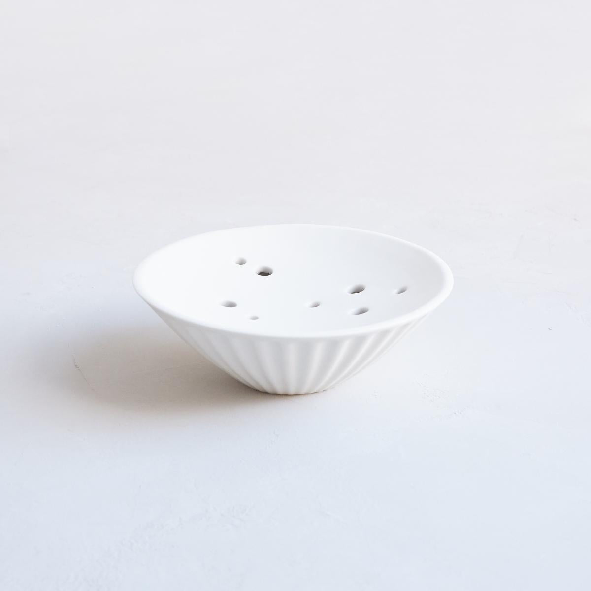 Ceramic Pleated Flower Frog