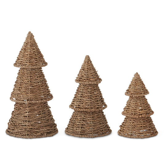 Rattan Woven Christmas Trees