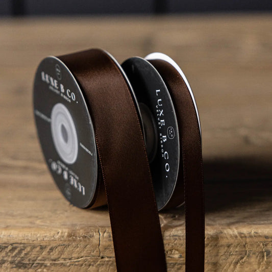Chocolate Brown Satin Ribbon