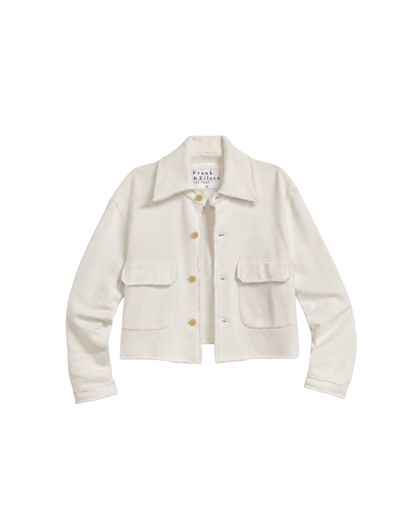 Rowan Button-Up Jacket Vintage White