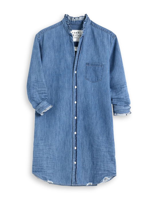 Mary Ruffle Collar Shirtdress