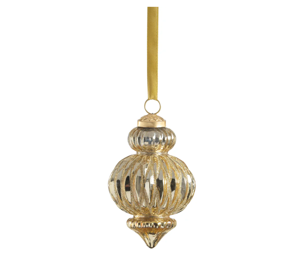 Gleaming Ripples Ornament, Gold