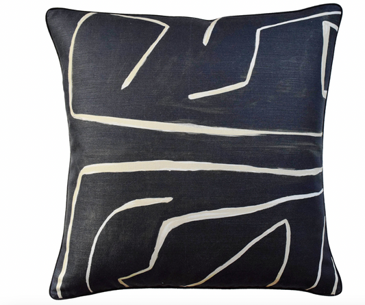 Onyx & Linen 22" Graffito Pillow