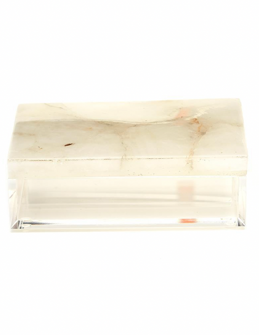 White Quartz and Acrylic Box, Lg