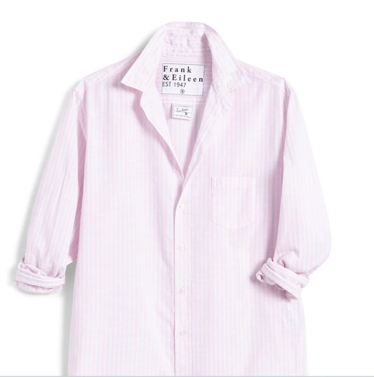 Eileen Relaxed Pink Stripe Button Up Shirt