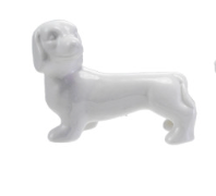Stoneware White Dogs
