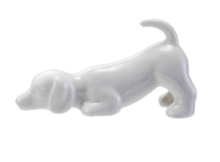 Stoneware White Dogs