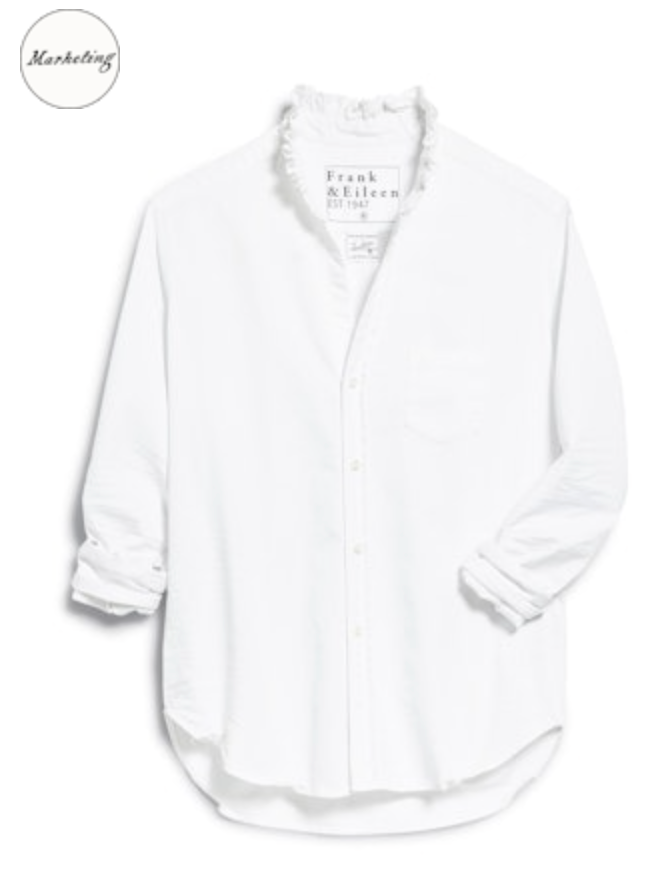 Eileen Ruffle Denim Shirt