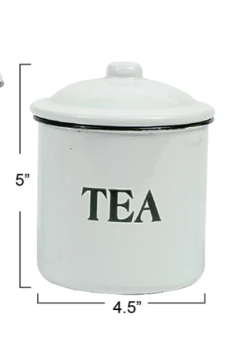 Coffee, Tea, & Sugar Metal Containers