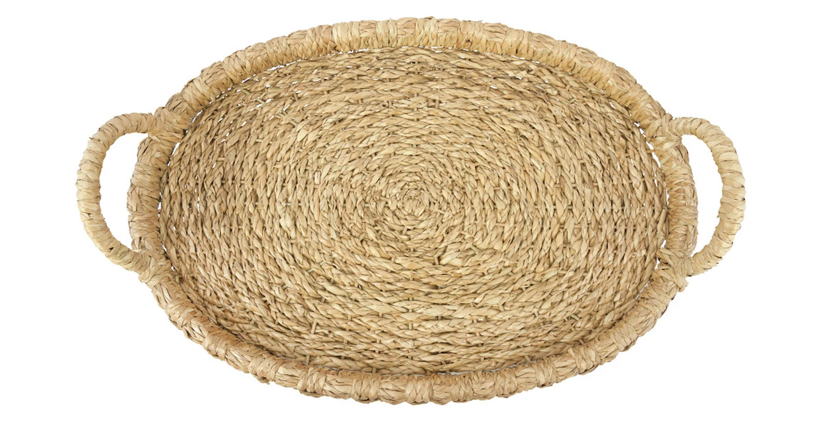 Oval Rattan Trays w/ Handles