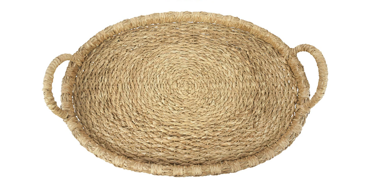 Oval Rattan Trays w/ Handles