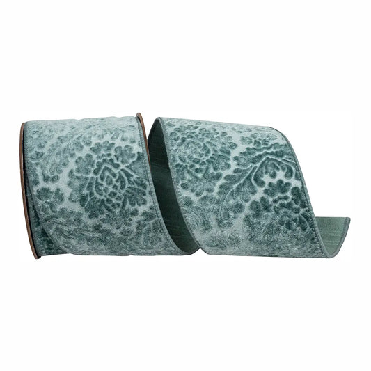 Velvet Deluxe Wire-Edge Slate Ribbon
