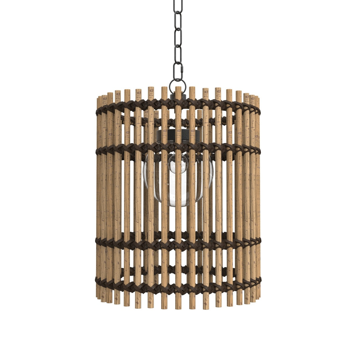 Sherman Outdoor Pendant - Small - Natural And Black