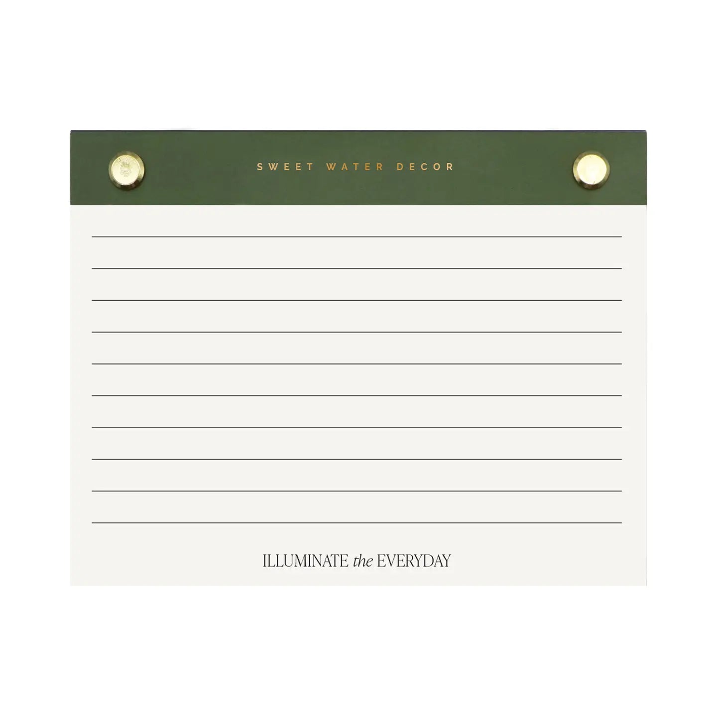 Green & Gold Rivet Notepad