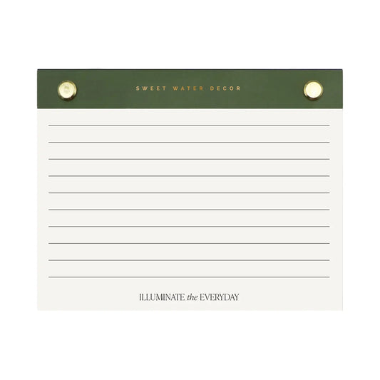 Green & Gold Rivet Notepad