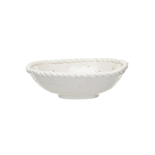 Stoneware Colander w/ Twist Edge
