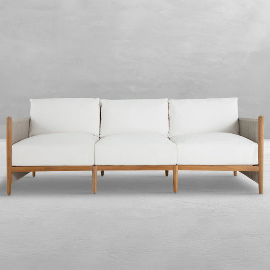 Pacifica Sofa - Natural Teak Rope Brass