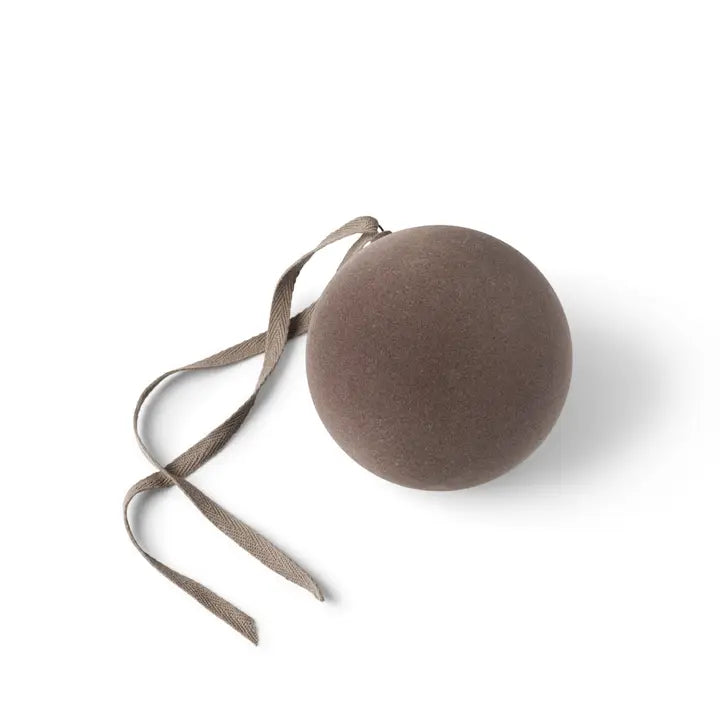 Nude Grey Velvet Ornament