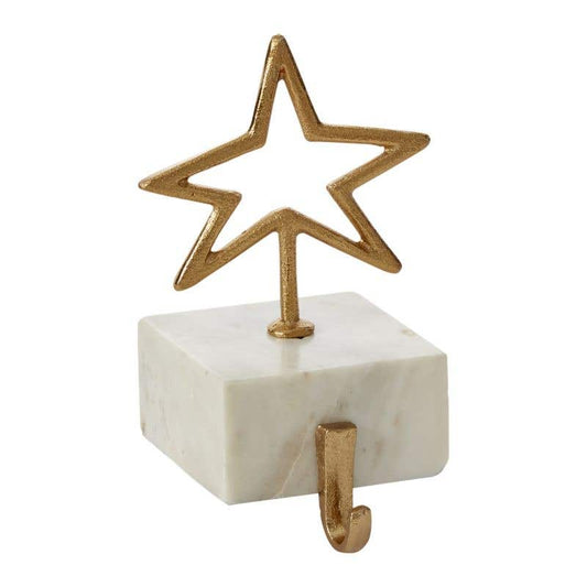 Marble Gold Star Stocking Holder