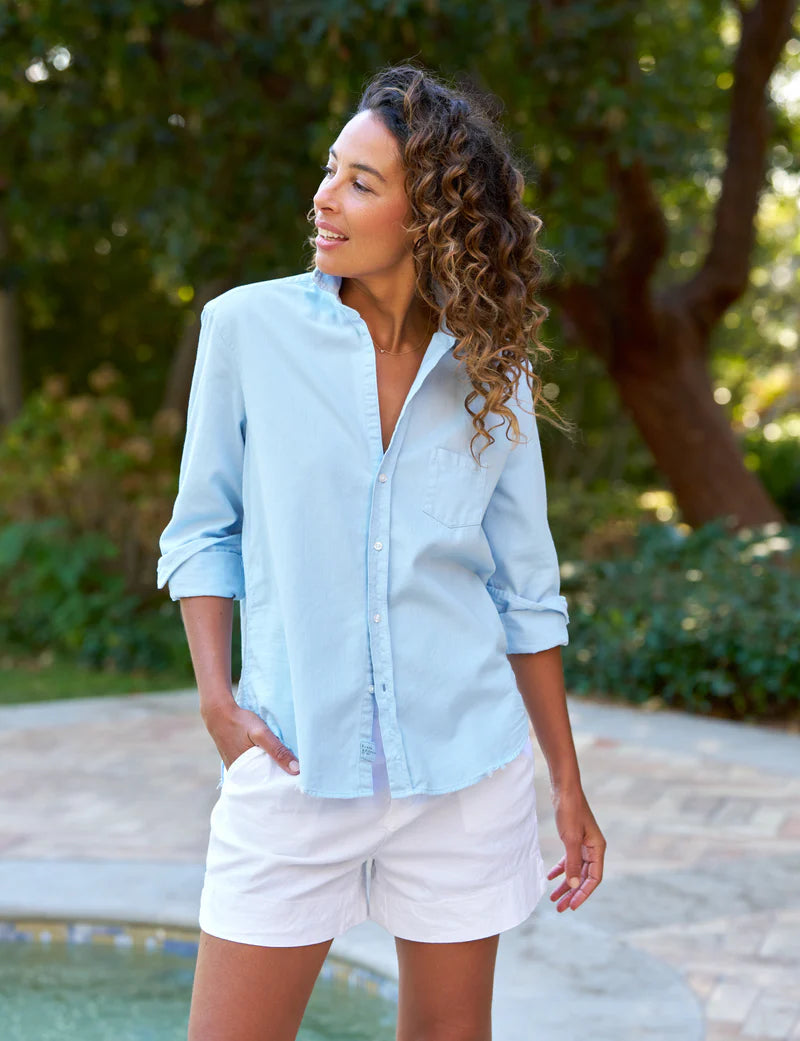 Eileen Relaxed Button-Up Denim Cloud Shirt
