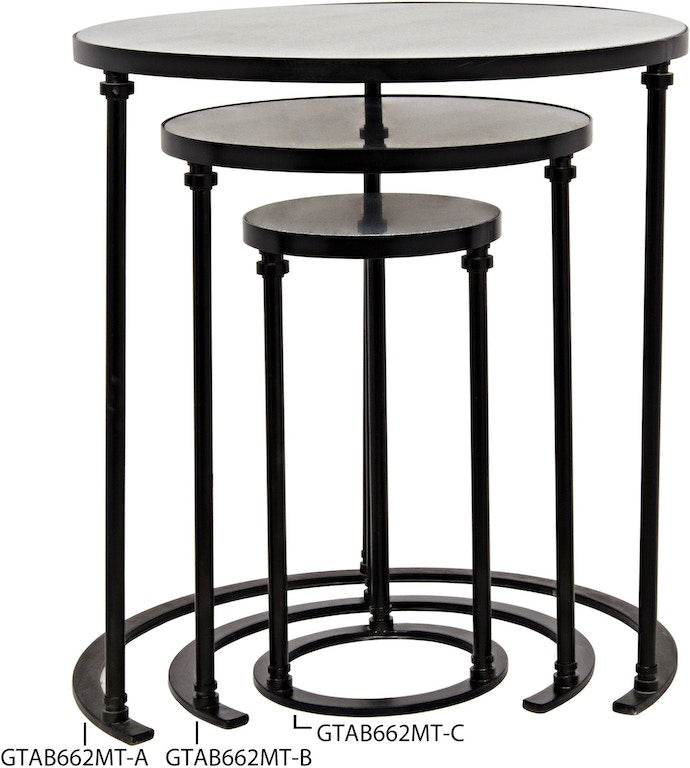 Black Marble Side Table, small