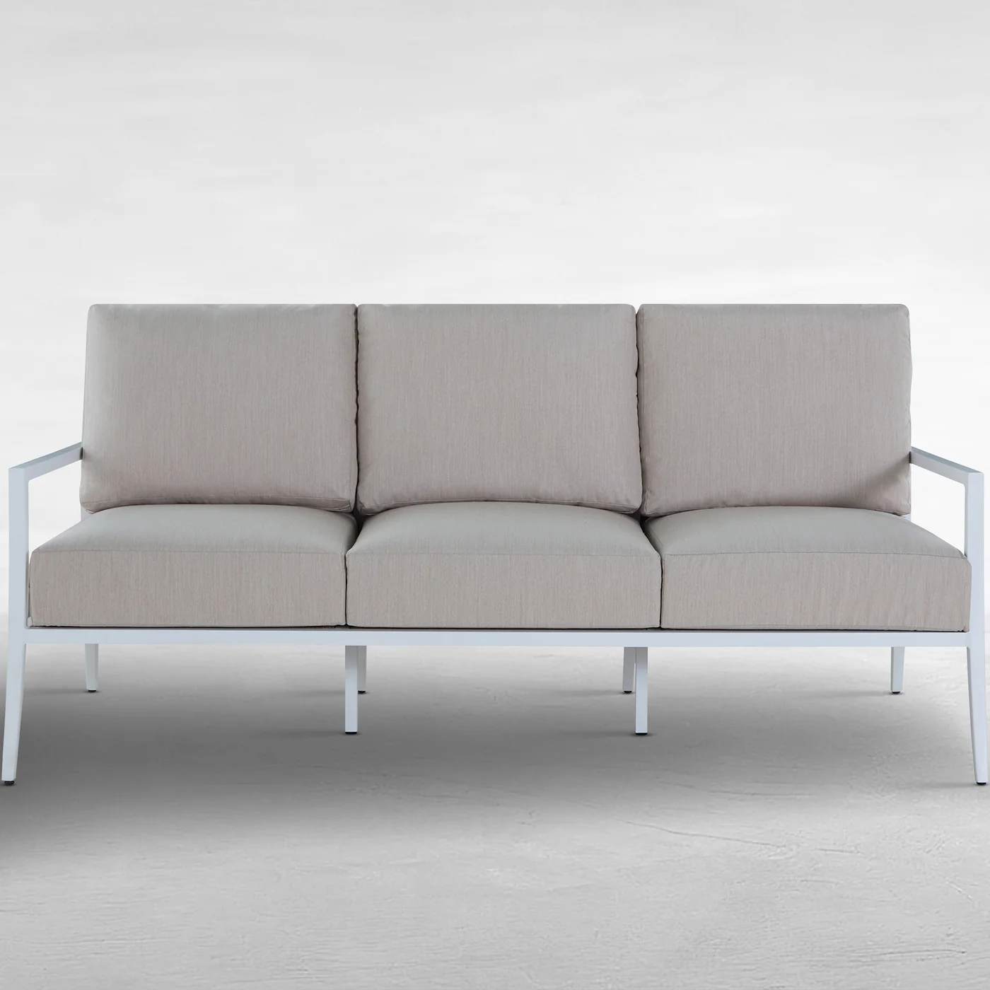 Bermuda Aluminum and Cane Sofa