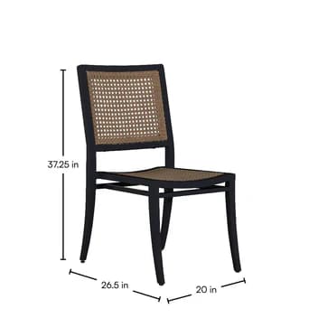 Bermuda Aluminum and Cane Stacking Side Chair