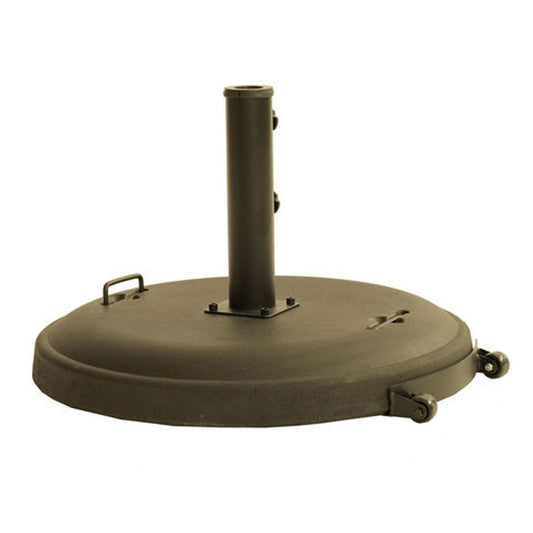 110lb Umbrella Base with Handle & Wheels Ebony
